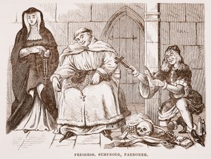 Prioress, Summoner, Pardoner by English School