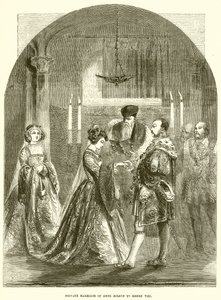 Private Marriage of Anne Boleyn to Henry VIII by English School