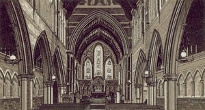 Privett Church, Interior by English School