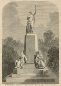Prize Design for a Memorial of the Great Exhibition of 1851 by English School