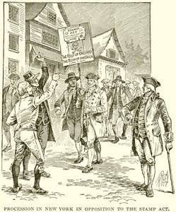 Procession in New York in Opposition to the Stamp Act