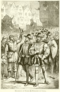 Procession of Nobles to Margaret of Parma by English School