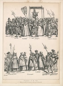 Procession of the Pope by English School