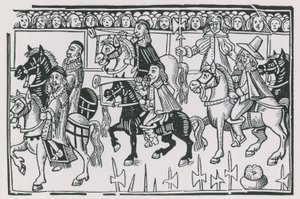 Procession on Horseback by English School