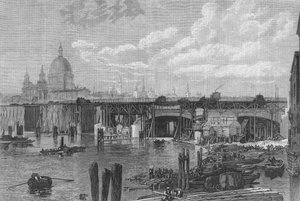 Progress of the Construction of New Blackfriars Bridge