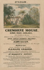 Promotional Leaflet for The Stadium, Cremorne House, Kings Road, Chelsea, London by English School