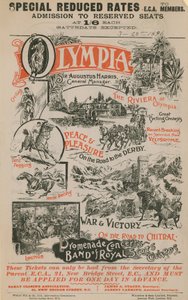 Promotional poster for Olympia, 28 March 1896