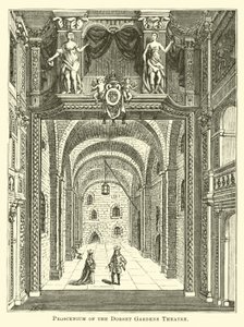 Proscenium of the Dorset Gardens Theatre by English School