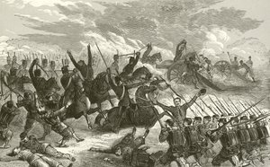 Prussian Attack on a French Battery at Woerth by English School
