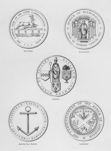 Public Arms: New Ross; Kilwinning; Paisley; Anstruther Easter; Langholm (engraving)