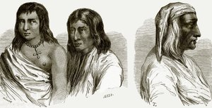 Pueblo or Town-Dwelling Indians and Alcalde of Santo Domingo by English School