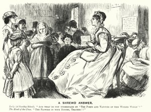 A Shrewd Answer - Victorian Sunday School Scene