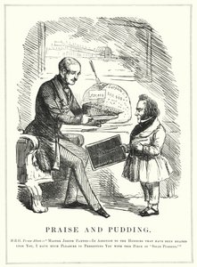 Praise and Pudding: Prince Albert Rewarding Joseph Paxton for Designing the Crystal Palace to House the Successful Great Exhibition of 1851 in Hyde Park, London