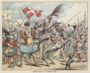 Queen Bess and Tilbury Fort by English School