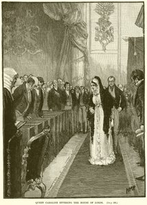 Queen Caroline entering the House of Lords by English School