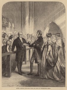 Queen Caroline Repulsed from the Door of Westminster Abbey by English School