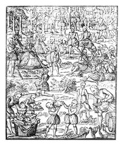 Queen Elizabeth I at a Hunt Picnic, plate from 