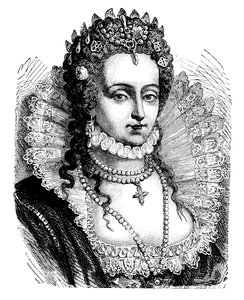 Queen Elizabeth I (colour litho) by English School