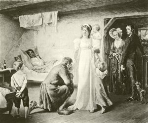 Queen Louisa of Prussia Visiting the Poor by English School