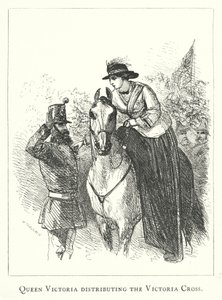 Queen Victoria Distributing the Victoria Cross by English School