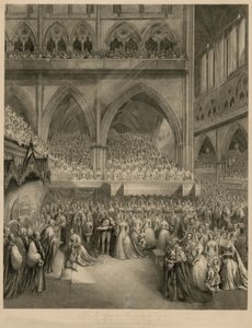 Queen Victoria Receiving the Sacrament at Her Coronation by English School