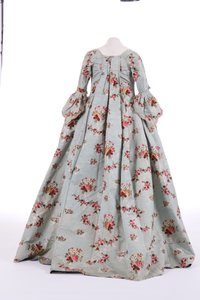 Rear view of a sack back dress, 1760s