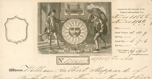 Receipt for payment of insurance from Sun Fire Office, London by English School