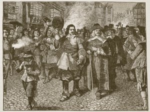 Reception of Monck in the City of London, illustration from Cassell