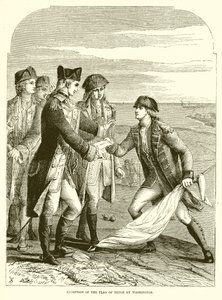 Reception of the Flag of Truce by Washington by English School