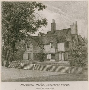 Rectorial House at Newington Butts, Southwark, London, from the south east by English School