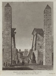 Remains of the Palace of Luxor by English School
