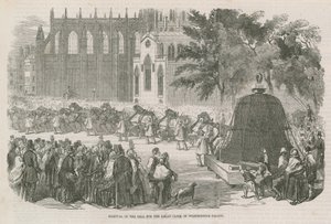 Removal of the Bell for the Great Clock of Westminster Palace by English School