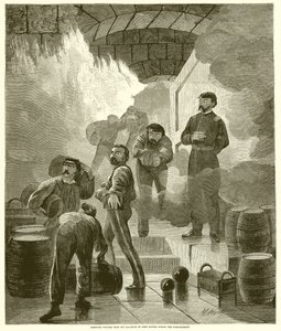 Removing Powder from the Magazine of Fort Sumter during the Bombardment by English School