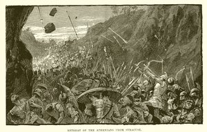 Retreat of the Athenians from Syracuse by English School