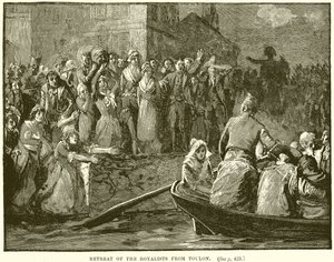 Retreat of the Royalists from Toulon by English School