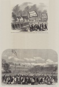 Review of the Lancashire Rifle Volunteers in Knowsley Park by English School