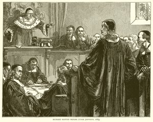 Richard Baxter before Judge Jeffreys, 1685 by English School
