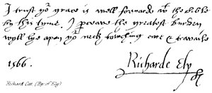 Richard Cox, Bishop of Ely by English School