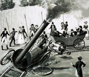 Richard Trevithick built a small circular railway in London to introduce people to rail travel