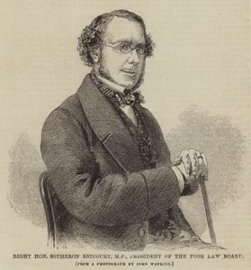 Right Honourable Sotheron Estcourt, MP, President of the Poor Law Board by English School