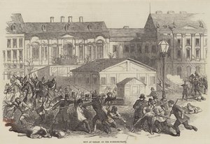 Riot at Berlin on the Domhofs-Platz by English School