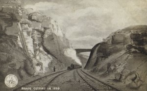 Roade Cutting in 1839 by English School