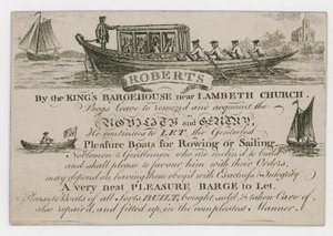 Roberts, Trade Card by English School
