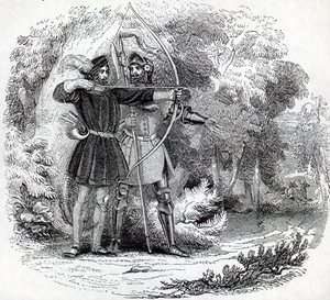 Robin Hood and Little John by English School