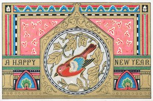 Robin, New Year Card