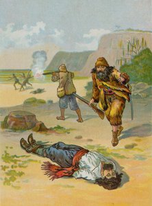 Robinson Crusoe Releases the Captive by English School