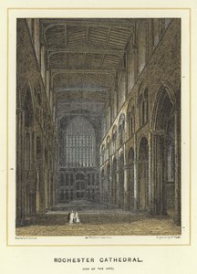 Rochester Cathedral, View of the Nave by English School
