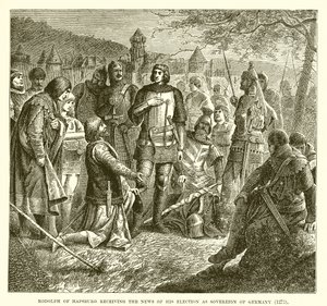 Rodolph of Hapsburg Receiving the News of His Election as Sovereign of Germany (1273) by English School