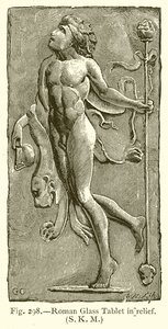 Roman Glass Tablet in Relief