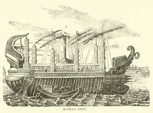 Roman Ship by English School